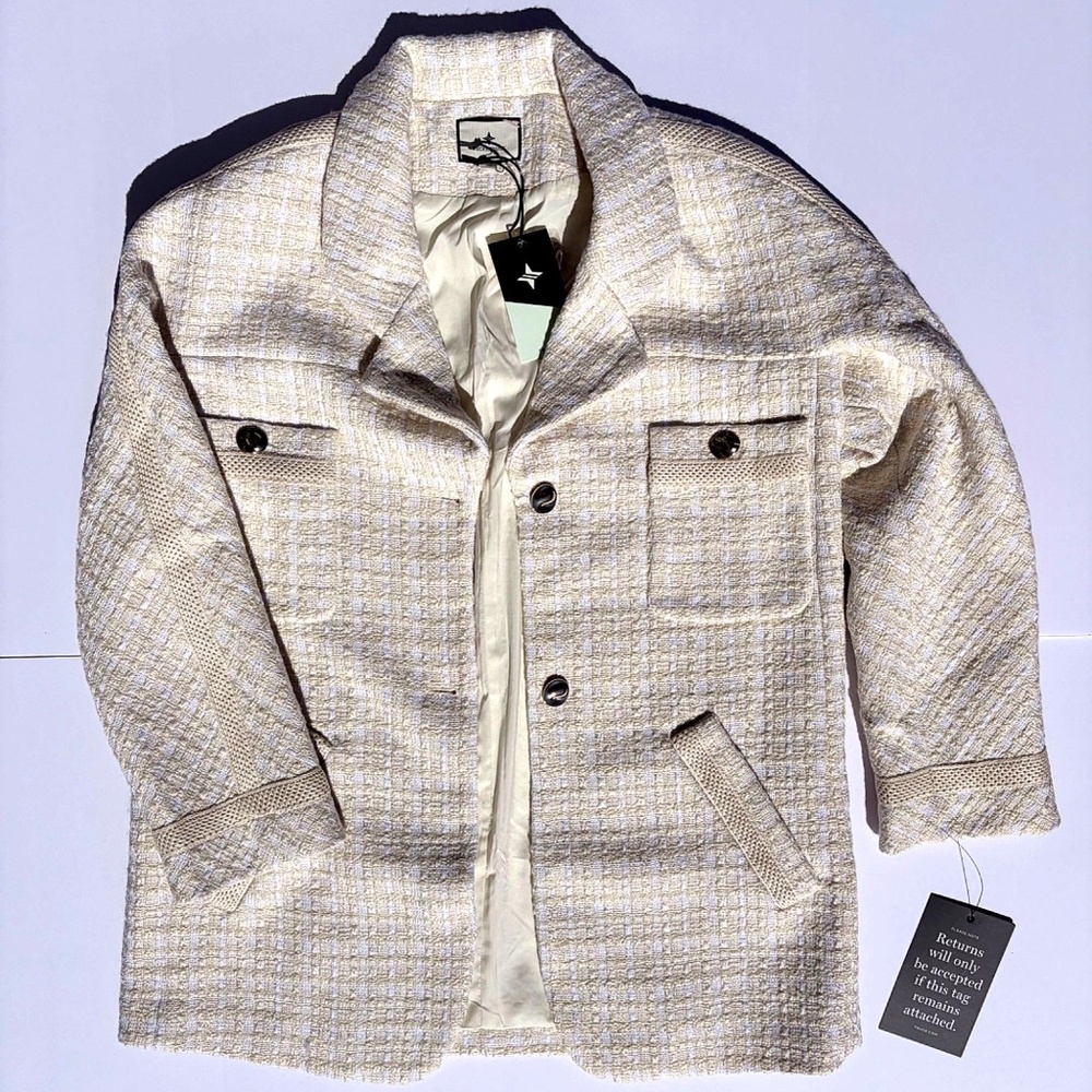 Tuckernuck Cream Tweed Jacket | New With Tags | Size Medium | Classic Structured